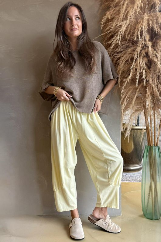 Jo Jo Quirky Classic Barrel Pant Lemon 
